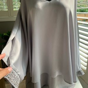 Silver blouse!